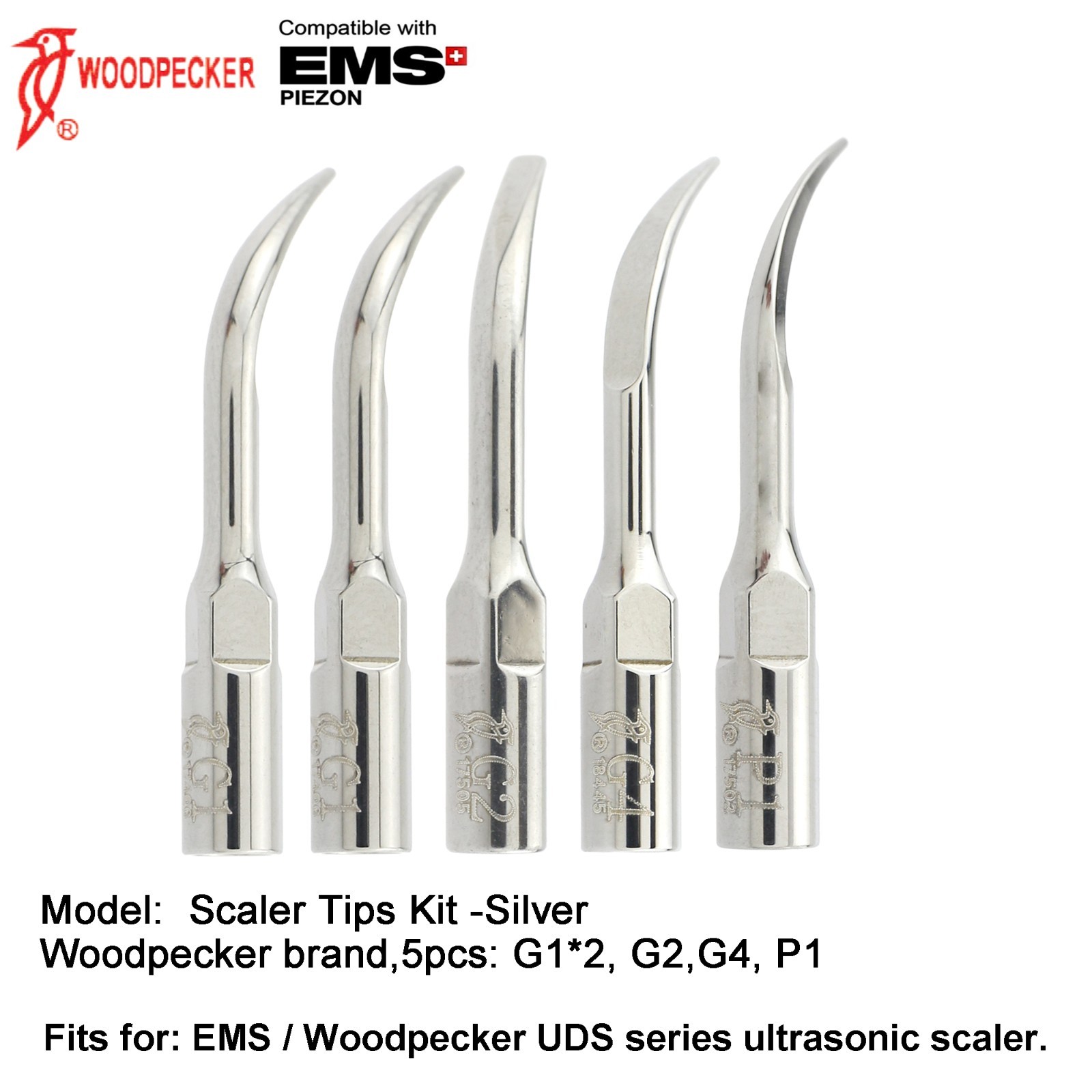 Woodpecker P1 Ultrasonic Scaler Tips EMS Piezon LED Handpiece HP-5L P3 G1 G2 G4