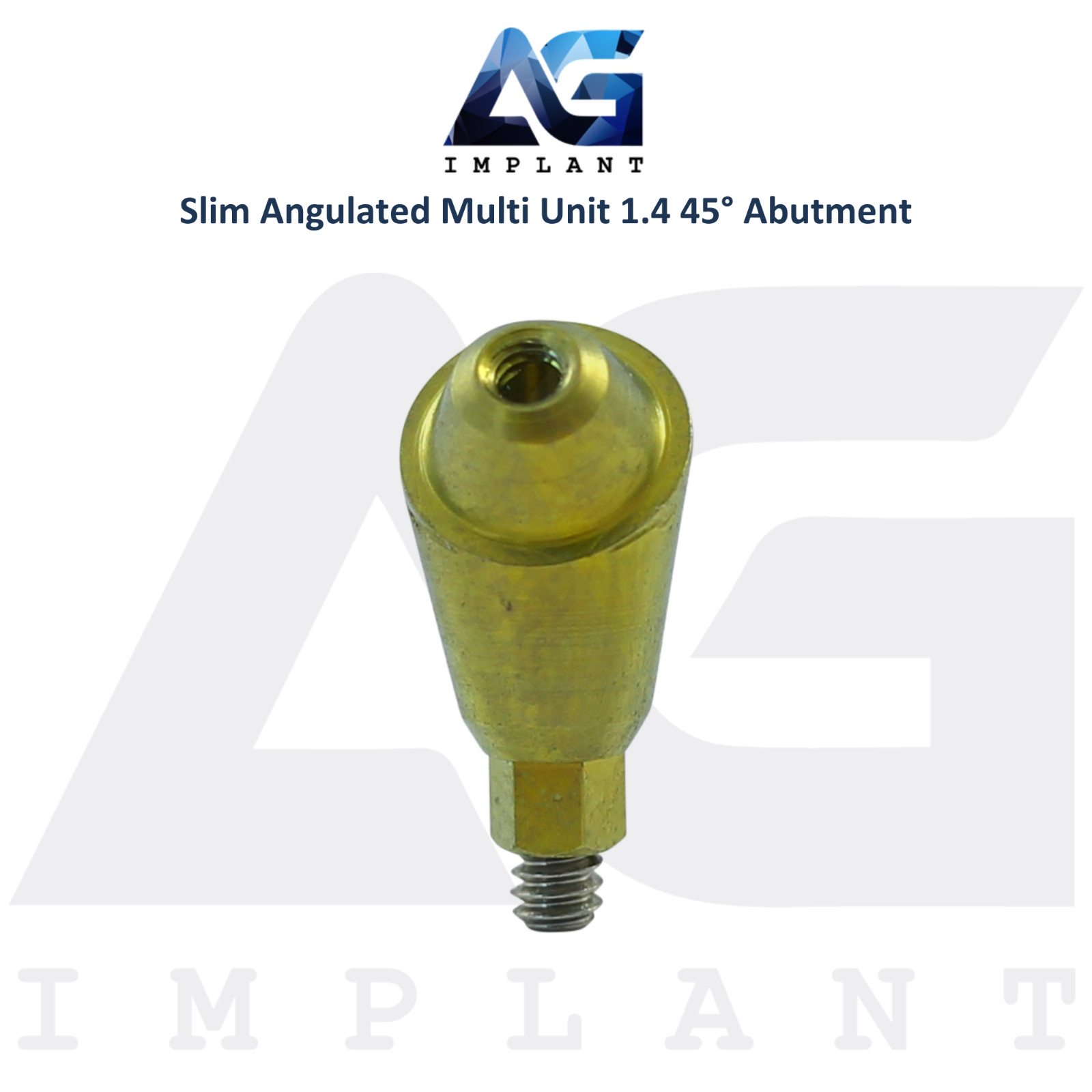 10 Angulated Multi Unit 1.4mm Prosthetic 45° Slim Platform Int Hex 2.0mm System