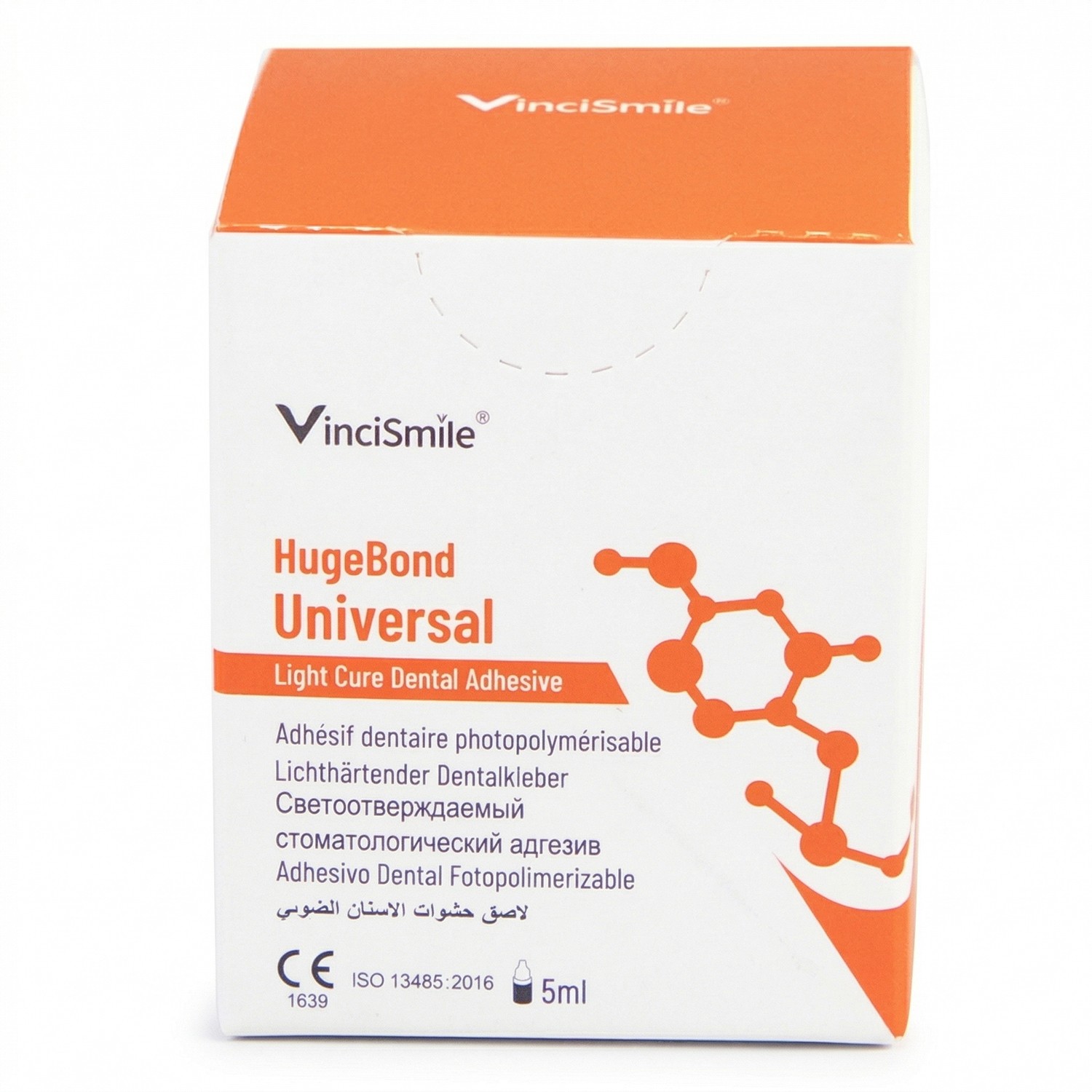 HugeBond Dental Universal Light Cure Enamel Resin Bonding Adhesive 5ml/Bottle