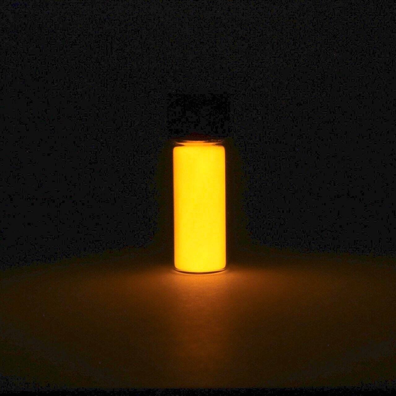 Orange europium phosphorescent glow in the dark powder – chemistry sample