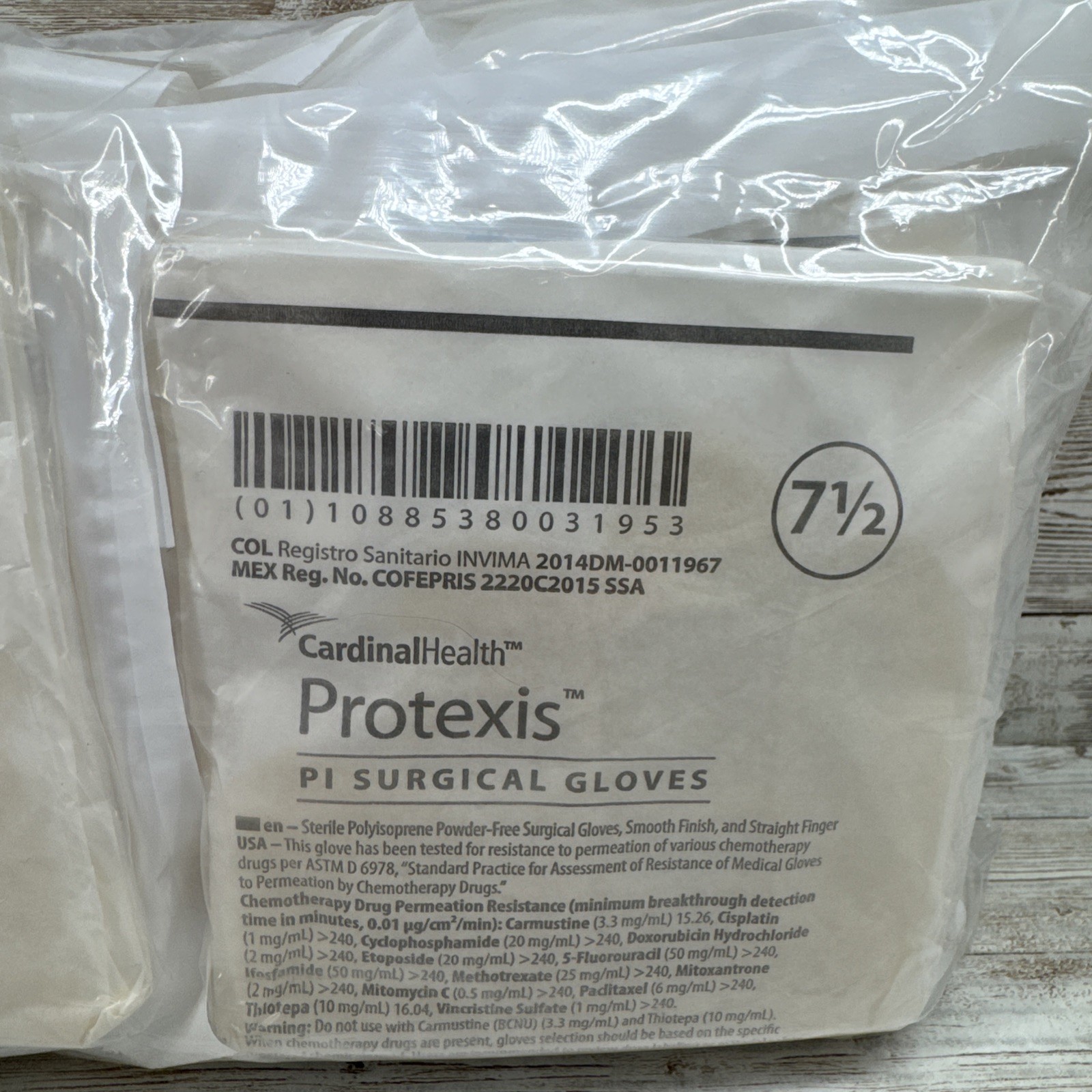Protexis PI Surgical Gloves Cardinal Health *22 Pair* Size: 7.5 EXP: 12/25