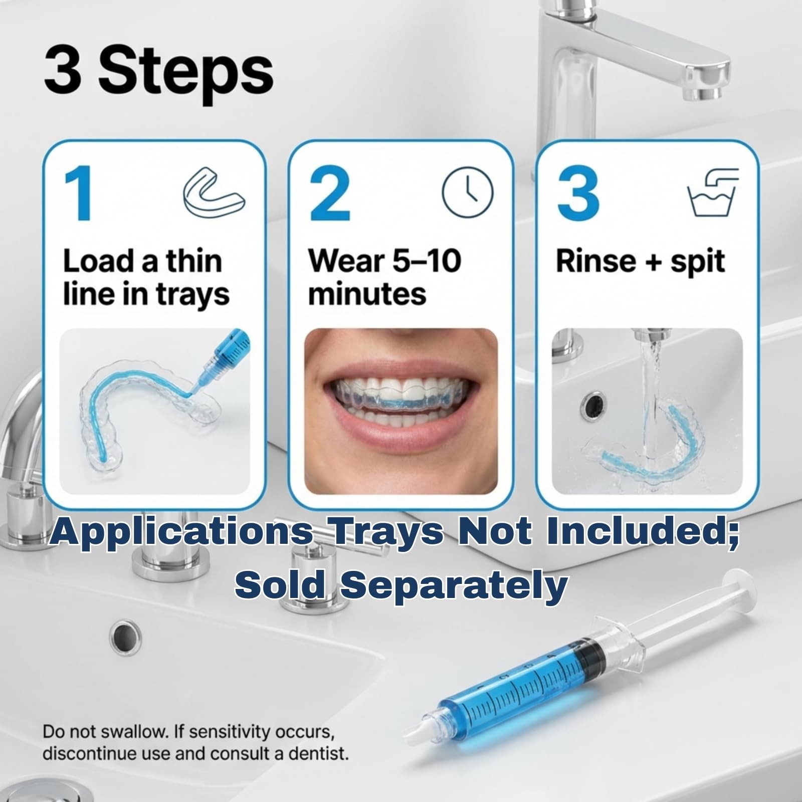 Remineralization Gel – 5 Syringes of Gel. 5 Count (Pack 1), Blue