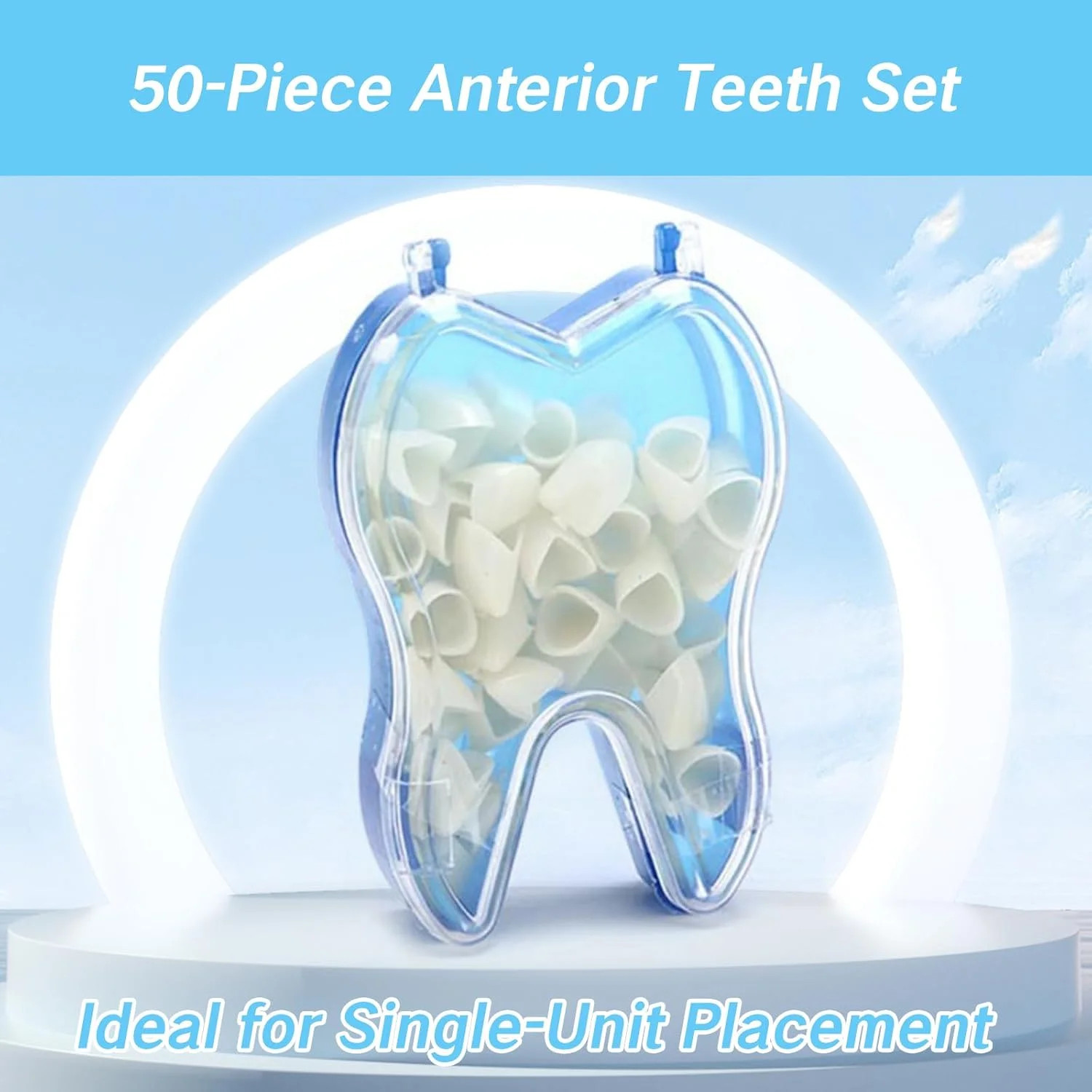 Tooth Caps for Broken Tooth Mixed Sizes Dental Temporary Crown Kit Front Cap