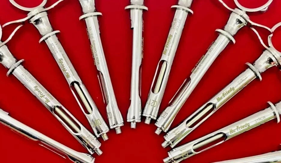 LOT of 10Pcs Hu-Friedy Syringe Anesthetic Aspirating CW Style SYRCW 1.8ML