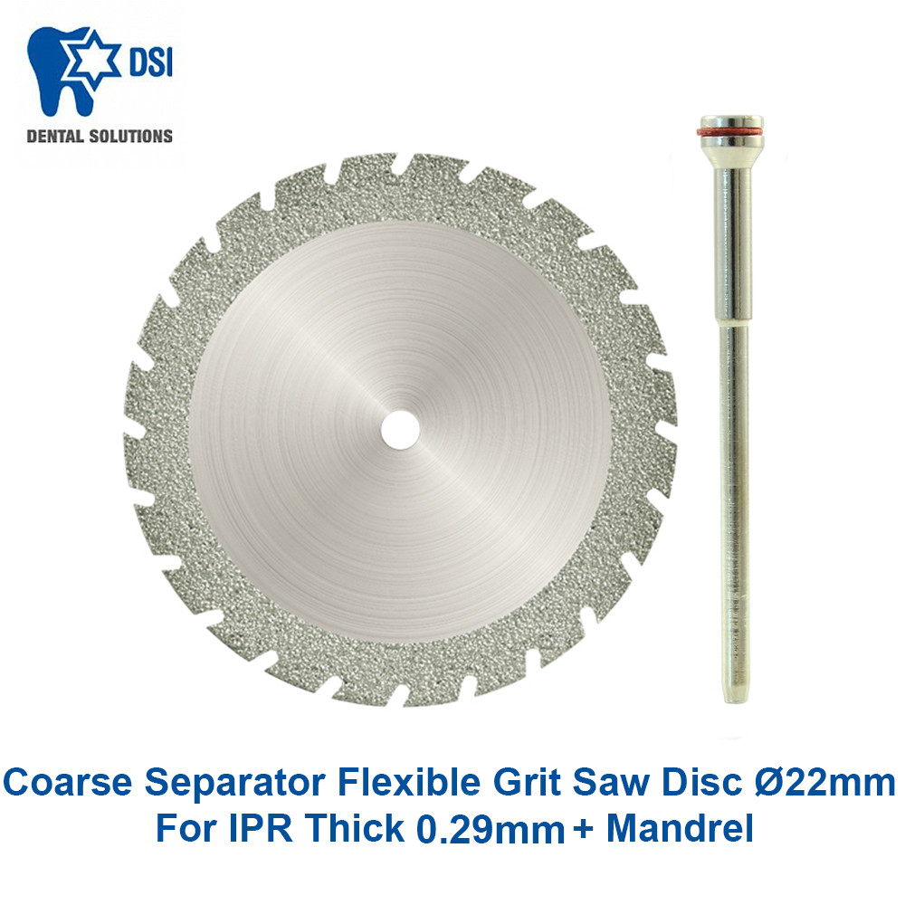 DSI Flexible Diamond Separator IPR Disk Ø22mm Double Sided Coarse Thick 0.29mm