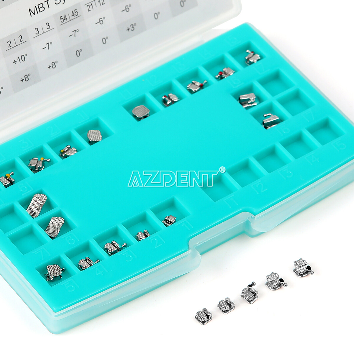 Dental Ortho MINI Self-Ligating Brackets 0.022 Roth/MBT345/3 Hooks Braces+ Tools