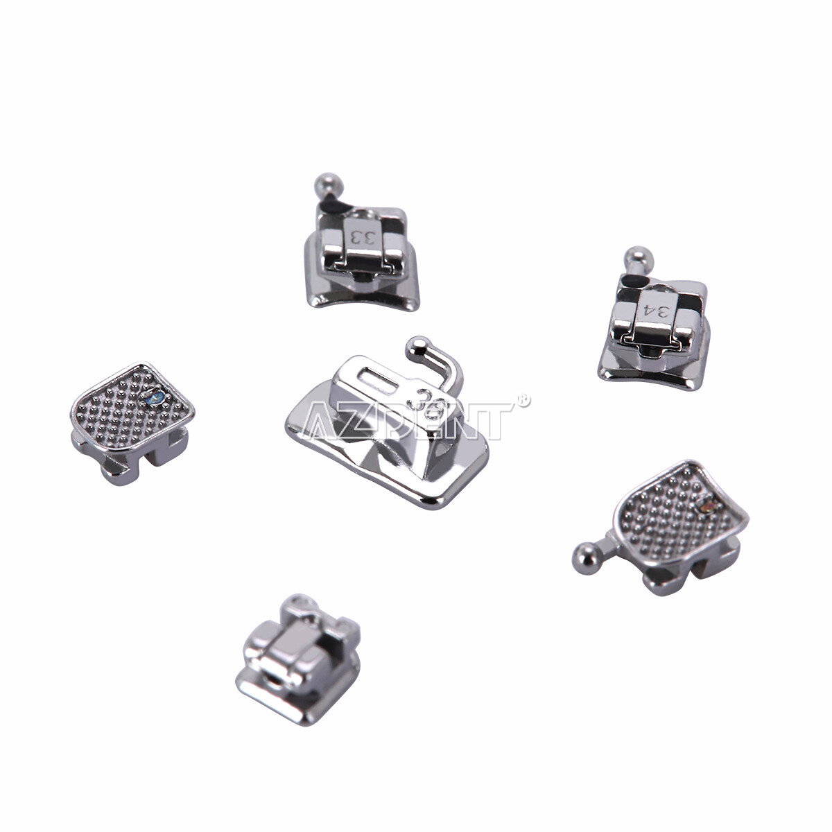 Dental Orthodontic Self Ligating Brackets Braces Roth/MBT.022 345 HK+Buccal Tube