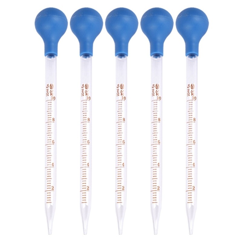 Transparent Glass Liquid Droppers, 0.5ml, 1ml, 2ml, 3ml, 5ml, 10ml