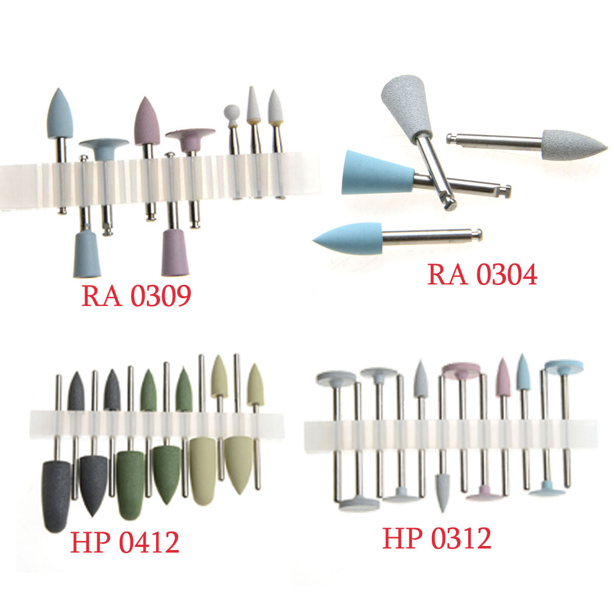 Dental RA/HP Bur Drill Porcelain Composite Polishing Kit For Low Speed Handpiece