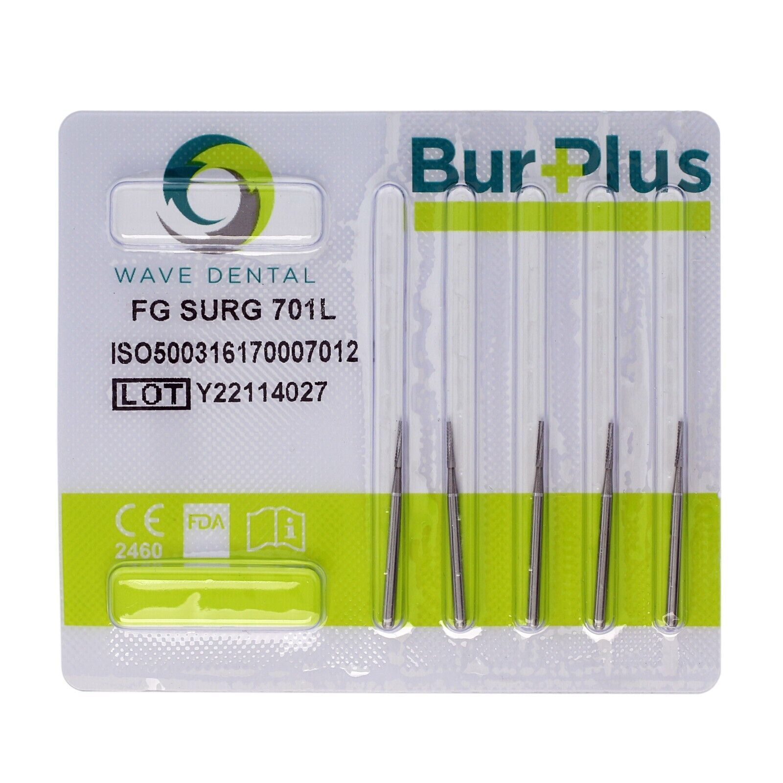 Wave Dental Surgical Bur Long Shank 25mm FG SURG 701L Carbide High Speed FGOS