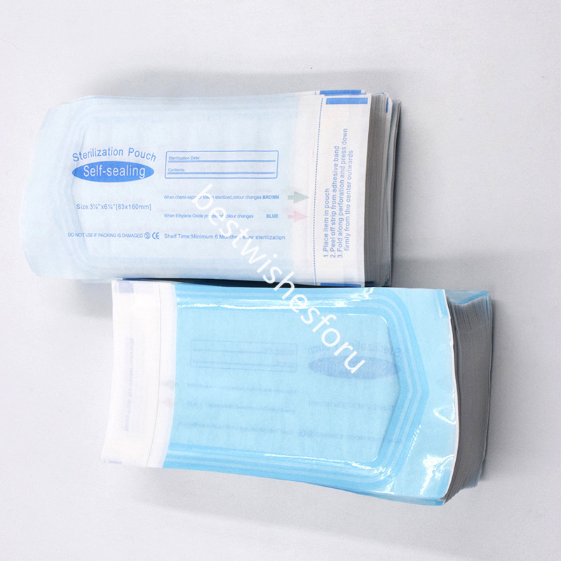 200 Pcs Autoclave Premium Sterilization Self-Sealing Pouch Bag Dental 6 Size Opt