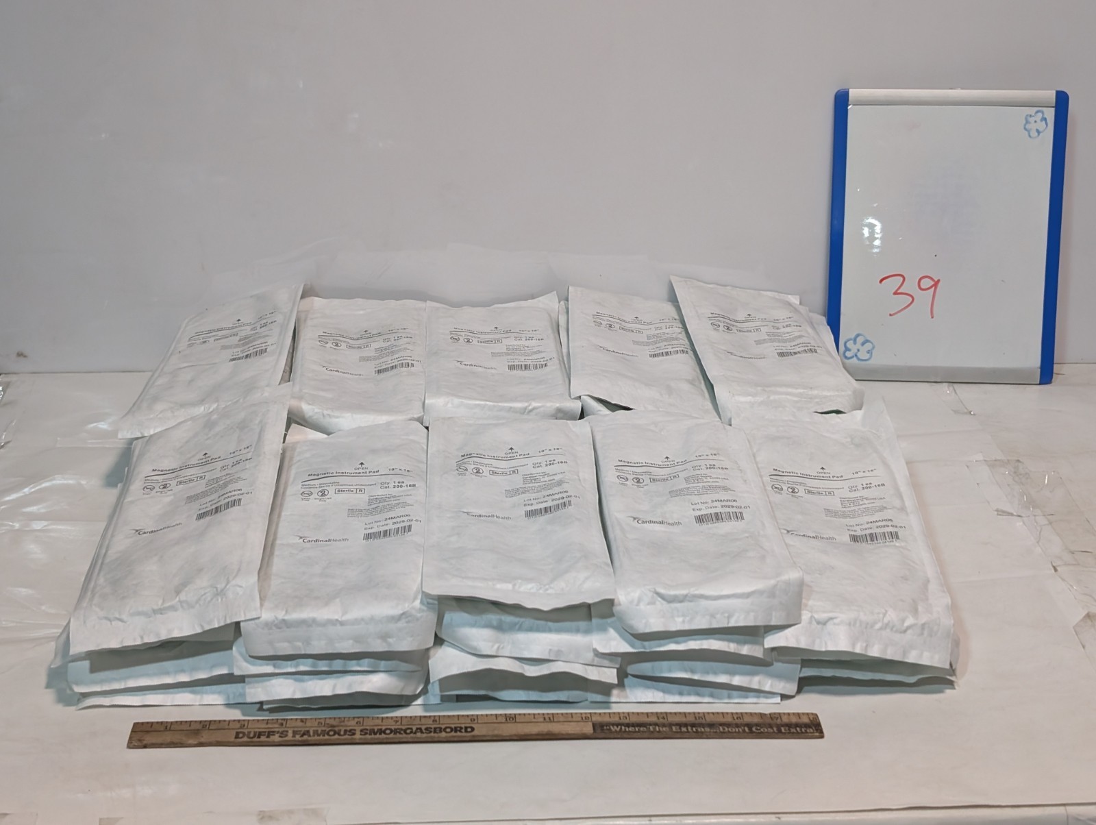 Lot of 39 Cardinal Health 200-16B Magnetic Instrument Pad 10×16 Medium Sterile