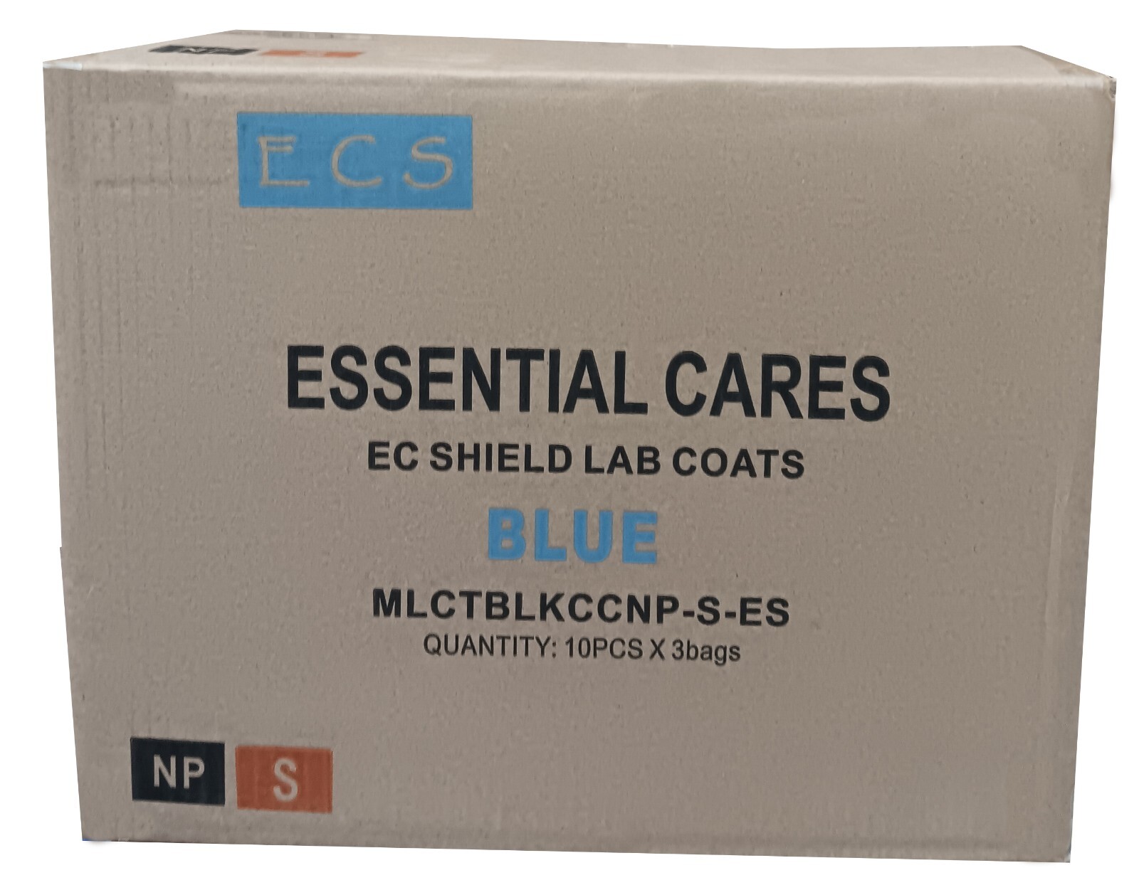 Premium SMS Med Lab Coat, Disposable, Blue, Knee Length, No Pocket 30Pcs/1Case
