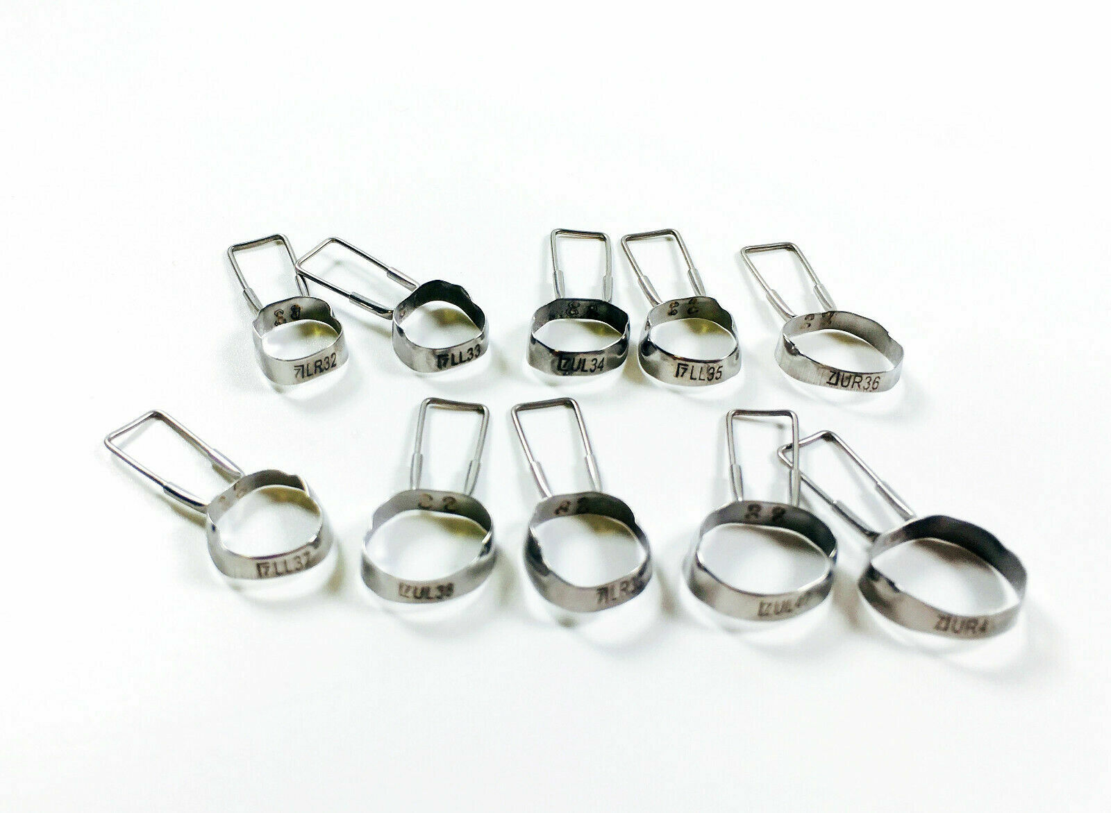 5Kit Dental Teeth Braces Preformed Space Maintainer Retainer Molar Bands #32-#41