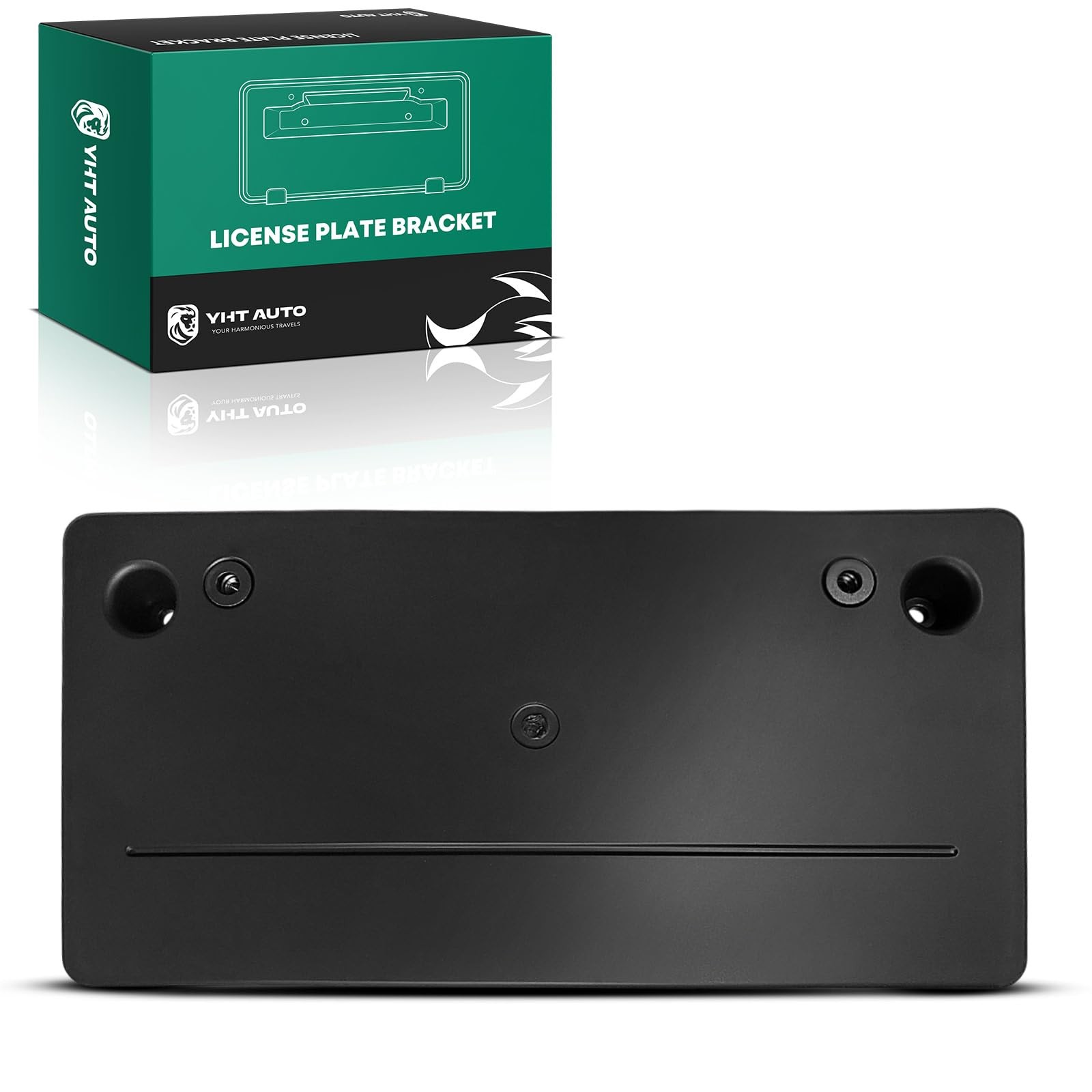 Front License Plate Holder No Screws Plastic Black No Drill for R320 R350 R500