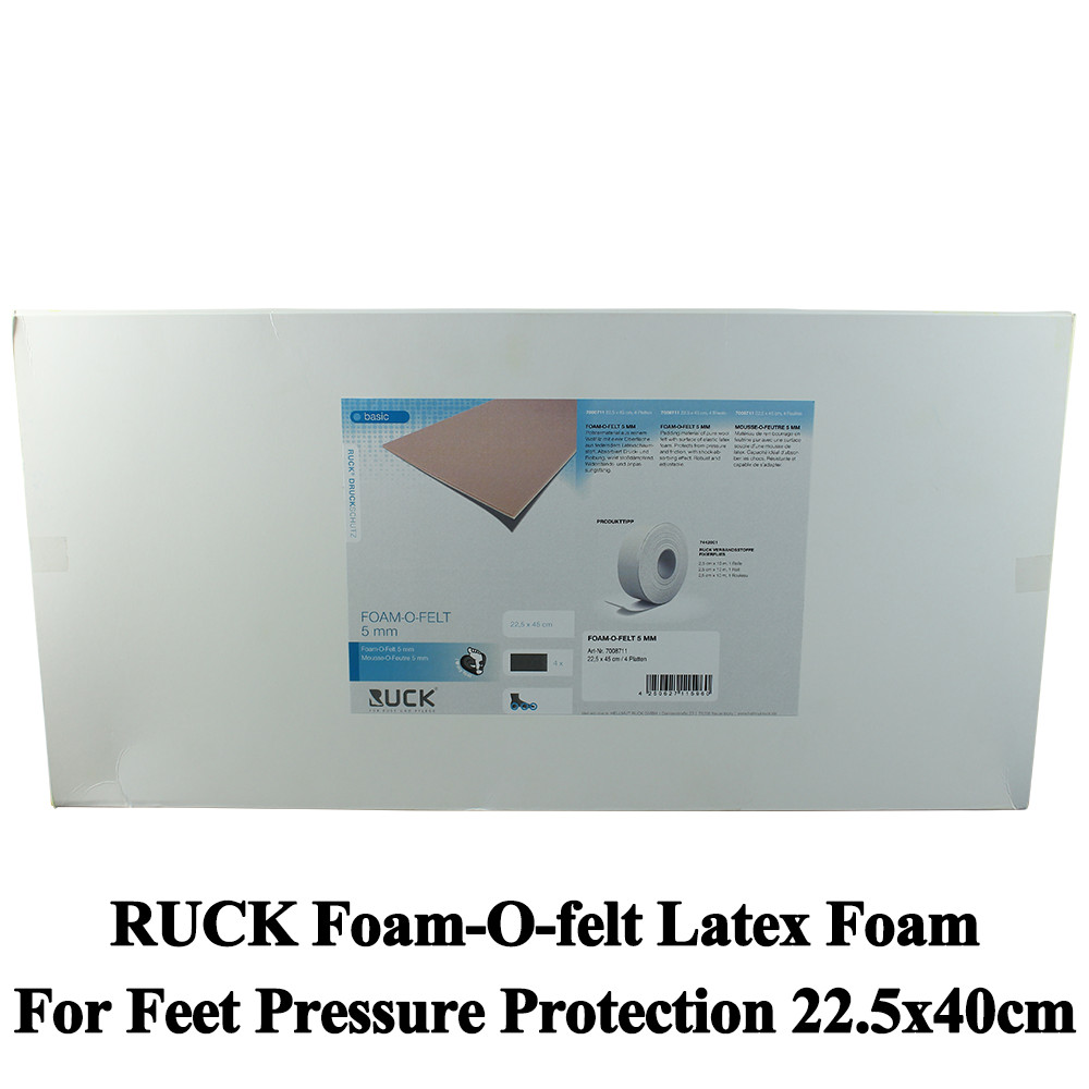 Ruck Foam-O-felt Wool & Latex Foam For Pressure Protection 22.5x40cm Feet Pads