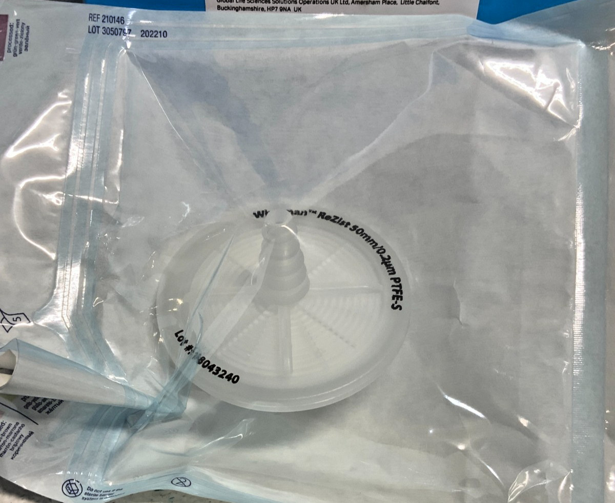 New Whatman Rezist 10463607 10pcs Sterile Syringe Filter Unit PTFE 50mm 0.2μm
