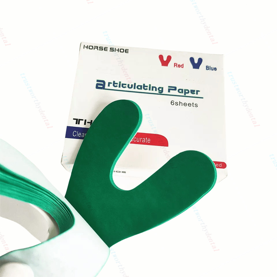 1Box Dental Articulating Paper Red/Blue Green Thick Type 100um/40um Horseshoe
