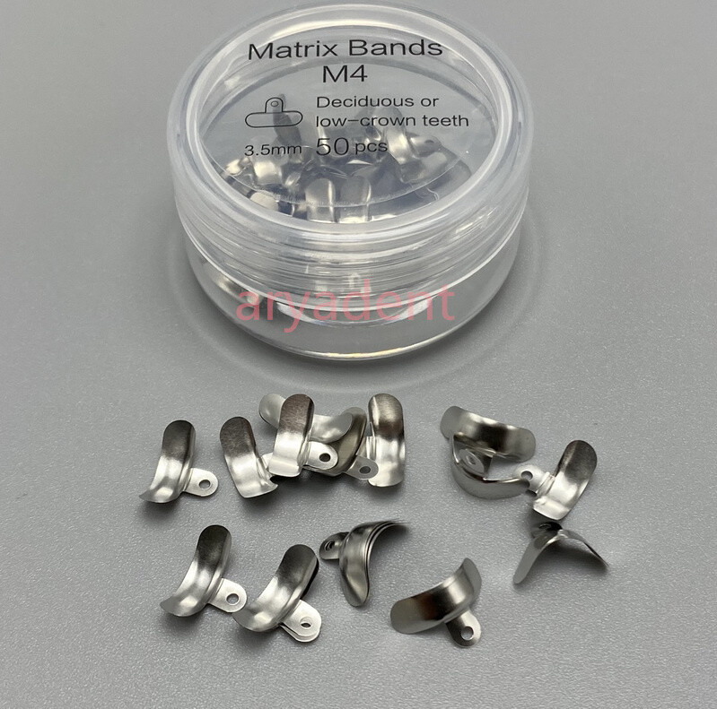 50pcs/box New Dental Matrix Bands M4 Sectional Contoured Metal Matrices