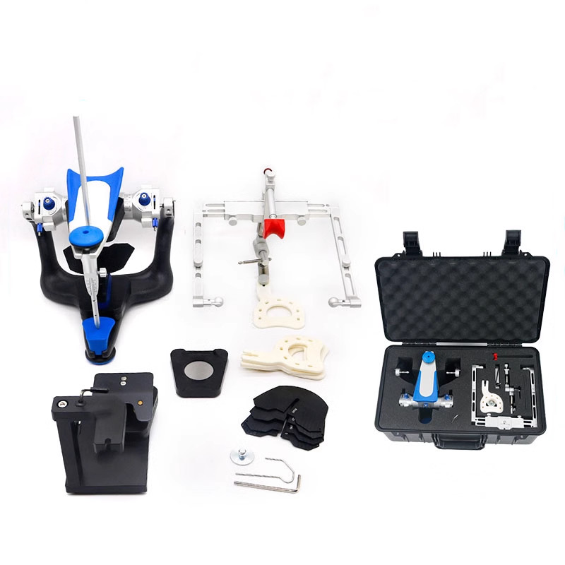 Dental Lab Fully Adjustable Articulator and Facebow Calibration Kit with Case