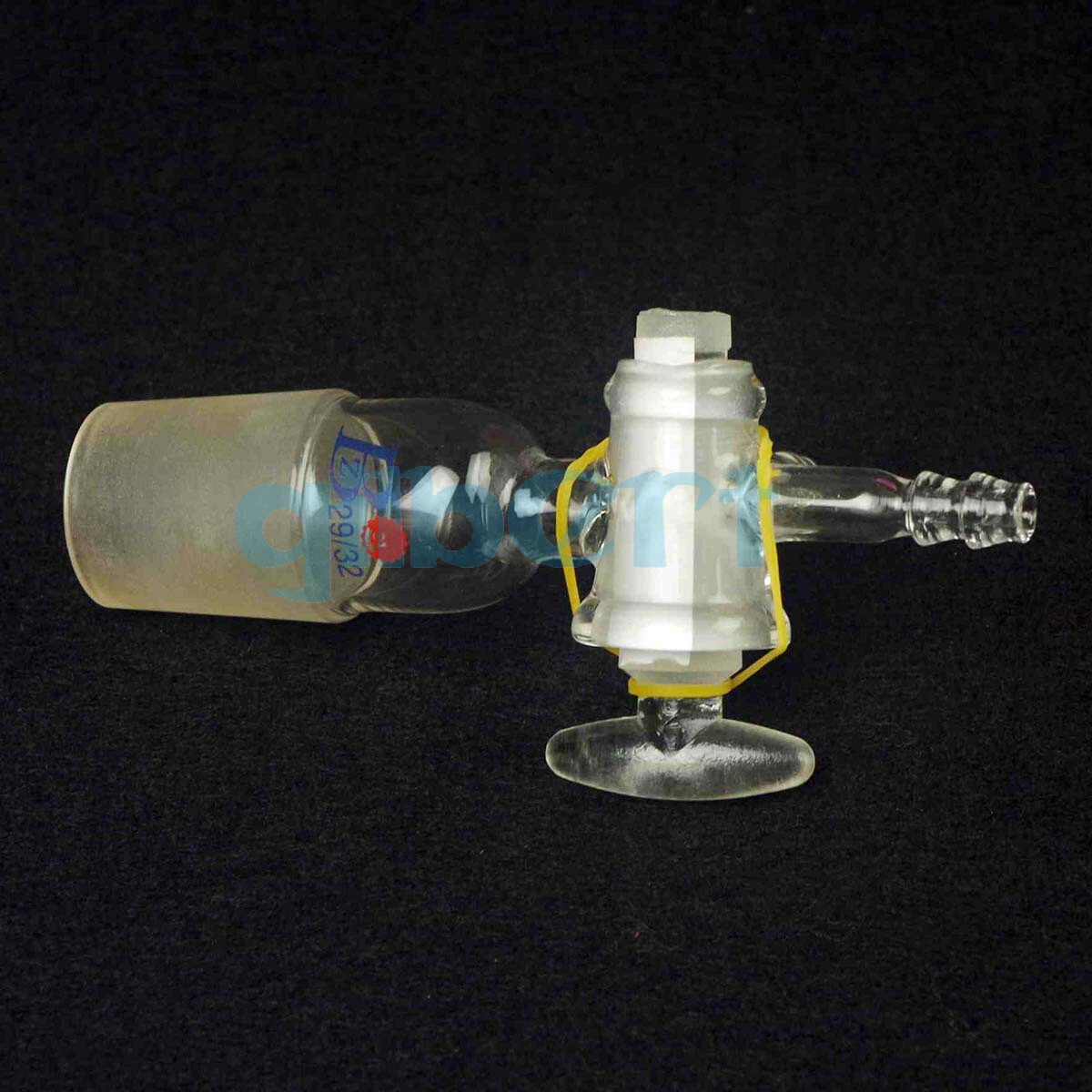 29/32 Joint Borosilicate Glass Tee Type 3-Ways 8mm Barbed Adapter Stopcock Lab