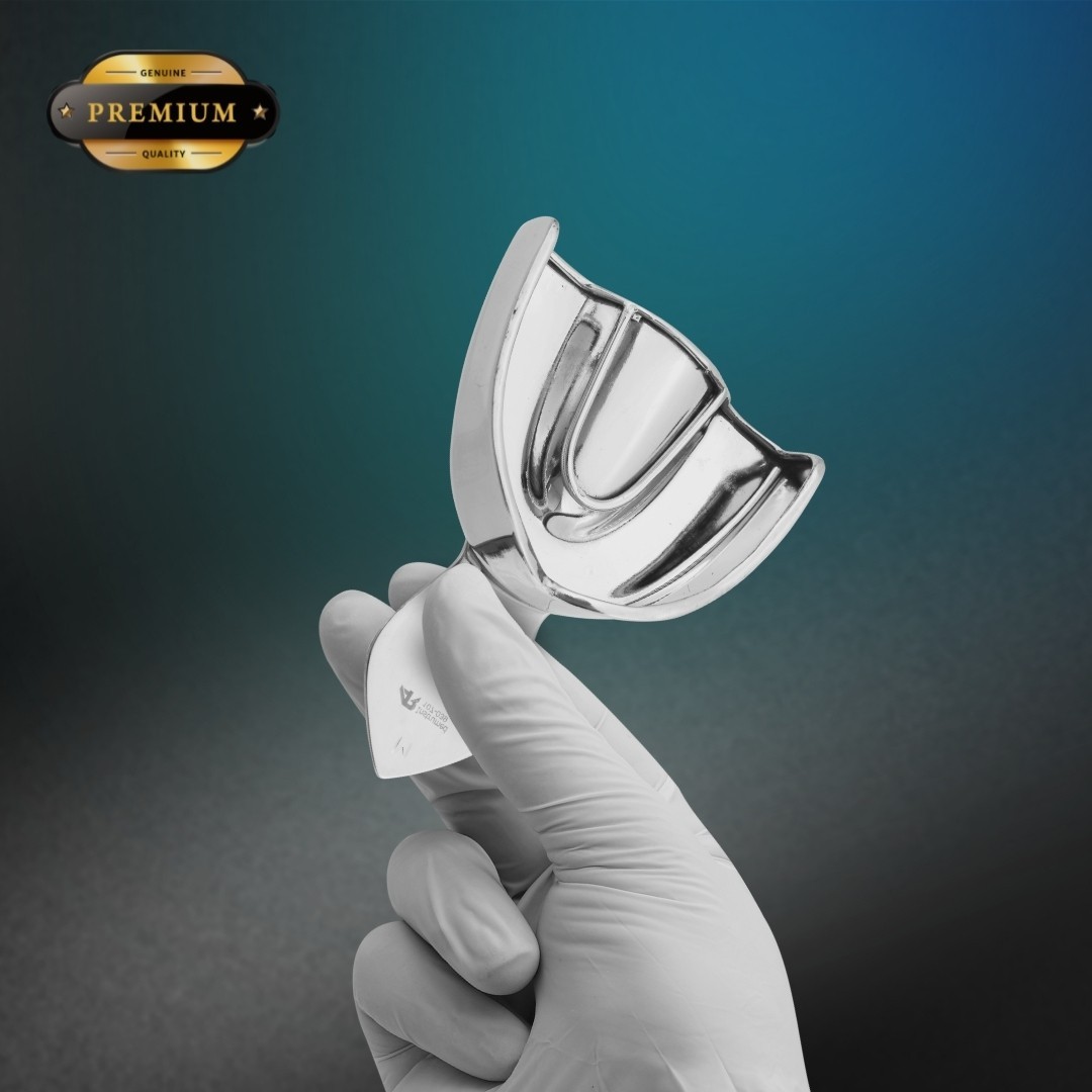6 PCS Dental Impression Trays Set XS-S-M-L-XL Rimlock Stainless Autoclavable
