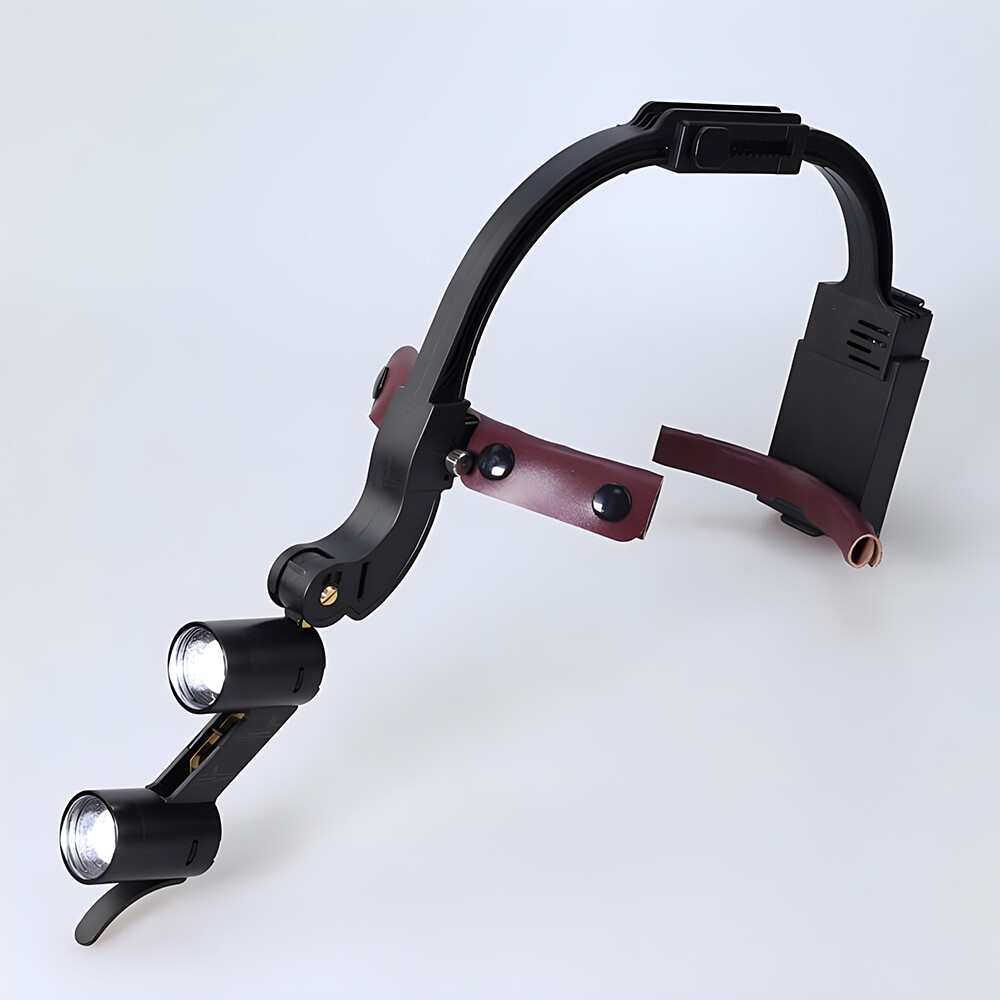 Wireless Dental 3.5X Binocular Loupes with 5W 2 LED Head Light Magnifying Glass