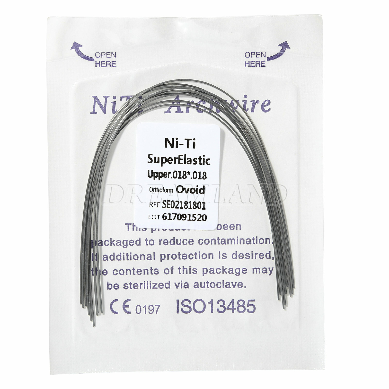 100PCS Dental Ortho Niti Rectangular Arch Wire Super Elastic / Metal Brackets