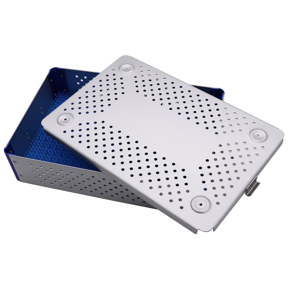 Professional Grade Aluminum Sterilizing Box 30x20x5cm Surgical Tools，USA