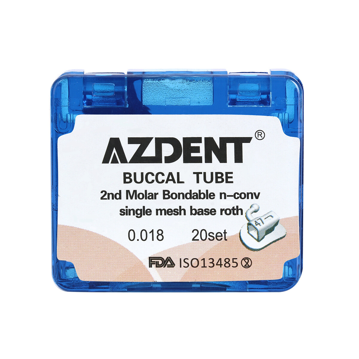 AZDENT Dental Orthodontic 1st/2nd Molar Buccal Tubes Roth/MBT 022/ 018 Bondable