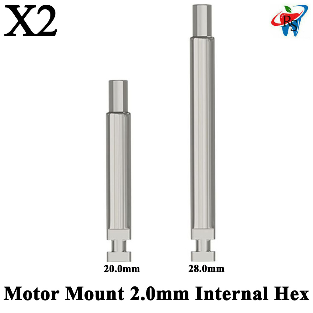 2 pcs Dental Motor Mount Driver For 2.0mm Internal Hex Surg ical Tools Set Slim
