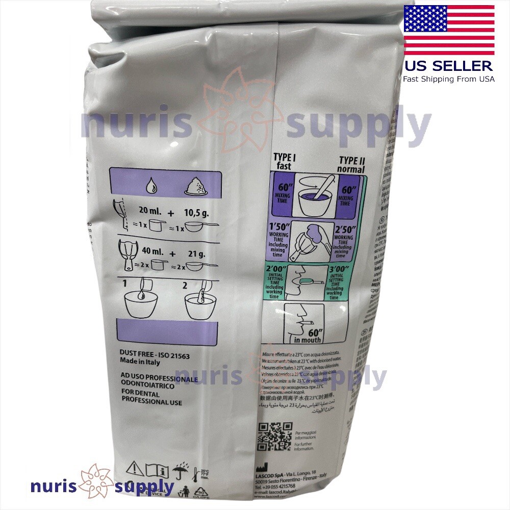 3 PACK Chromatic Alginate Mint Dental Impression Material Fast Kromopan