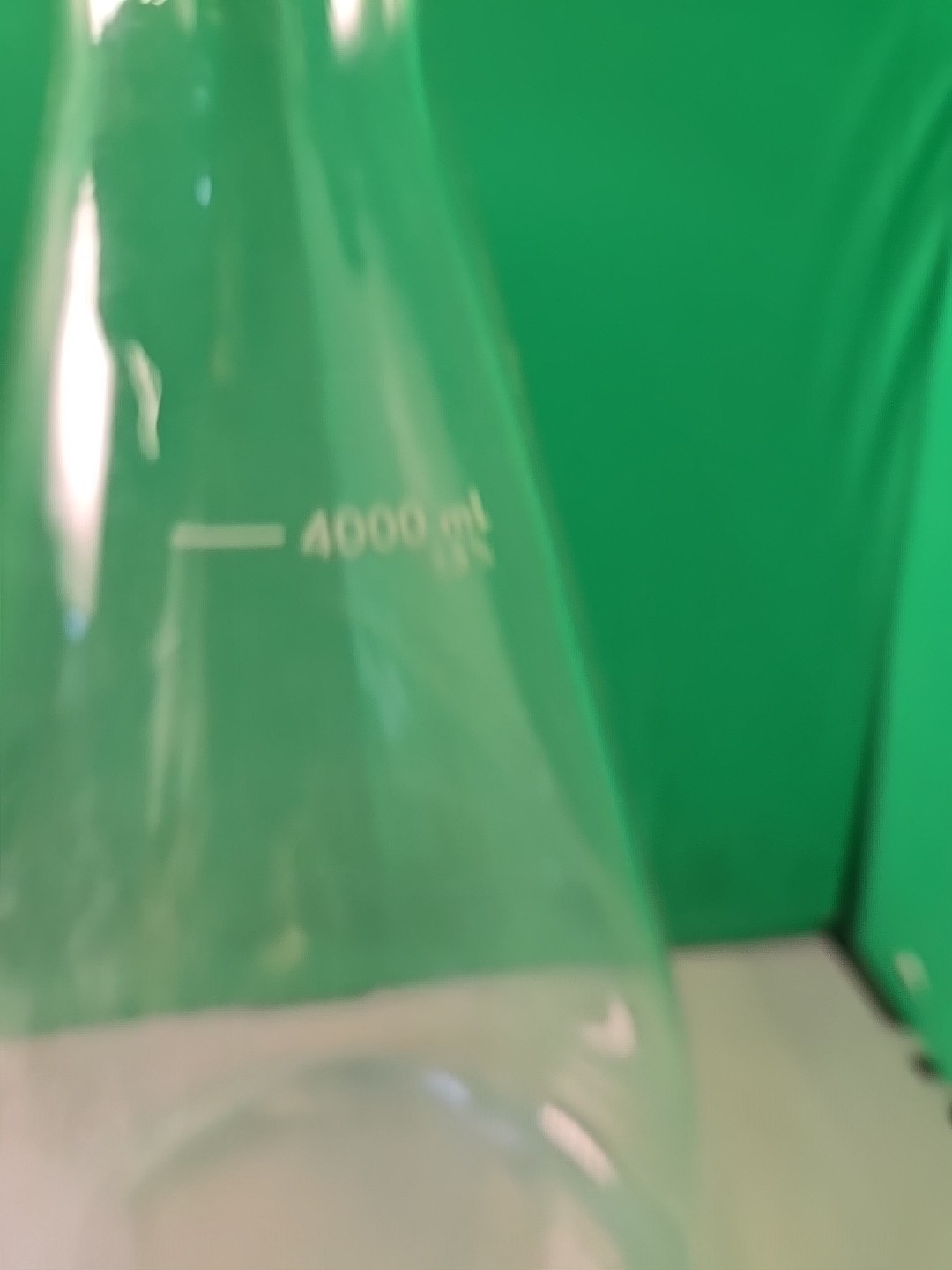 Corning Pyrex 4980-4L 4L Erlenmeyer Flask Narrow Mouth Heavy Rim Graduated