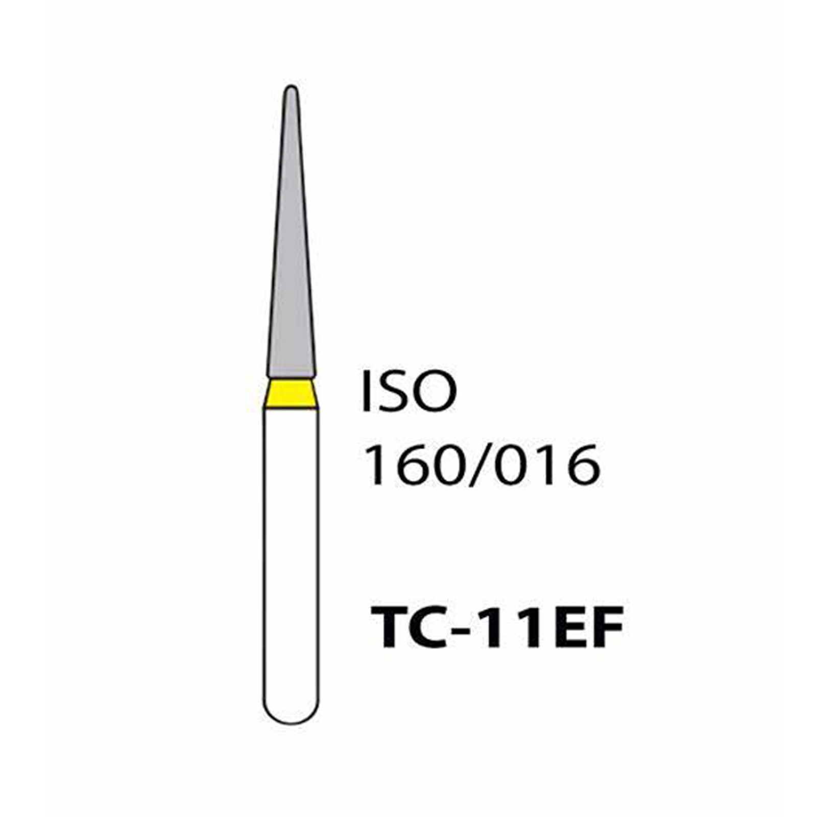 TC Type Fine Extra Fine Dental Diamond Burs FG High Speed Bur Dia.1.6mm 10pcs