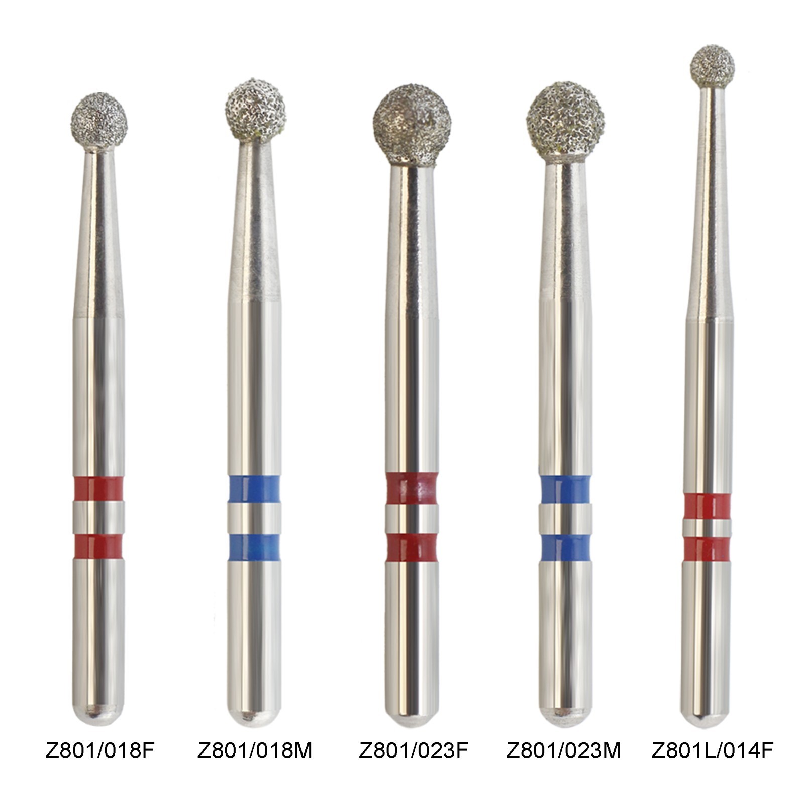 Zirconia Cutting Burs Dental Diamond Bur Football Pear Round End Taper Barrel FG