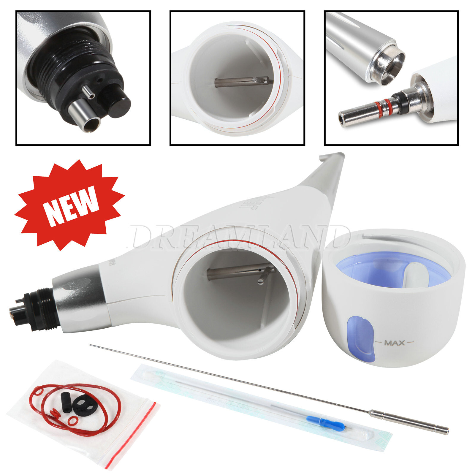 Dental 4 Hole Air Prophy Flow Teeth Polishing Polisher Handpiece Hygiene PV3