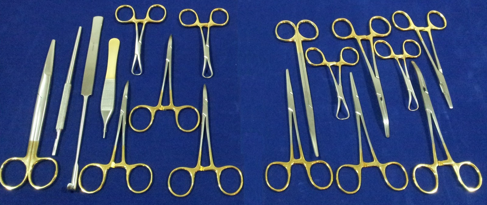 SET OF 17 PCS GOLD HANDLE GENERAL SURGERY SPAY PACK SURGICAL INSTRUMENTS KIT
