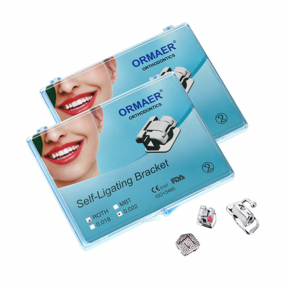 1Set Dental Orthodontic ORMAER Self-Ligating Bracket&Buccal Tube Roth 022 Brace