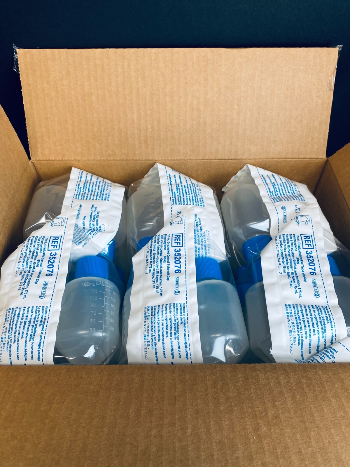 Corning Falcon Conical Tube 175 ml PP 7500 RFC Case of 48 Tubes