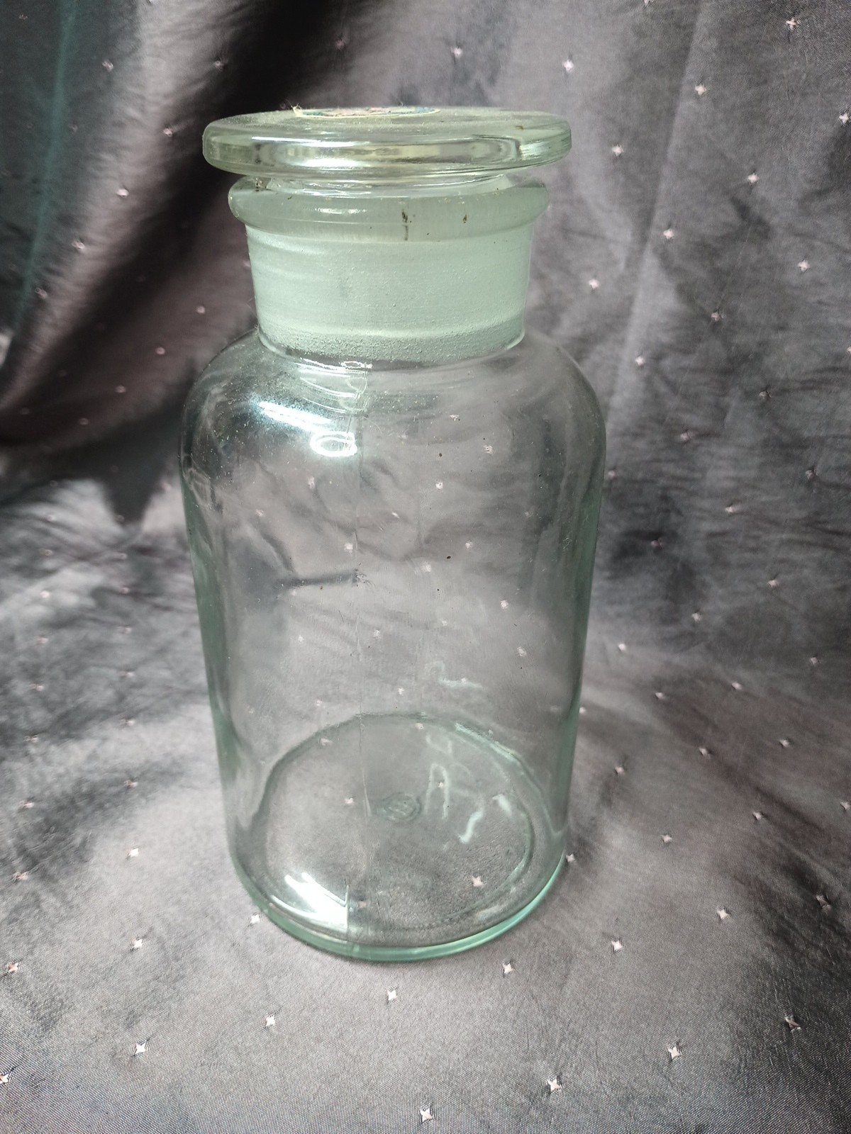 New Wheaton 500mL 16oz Glass Wide Mouth Reagent Bottle w/ Hood Stopper