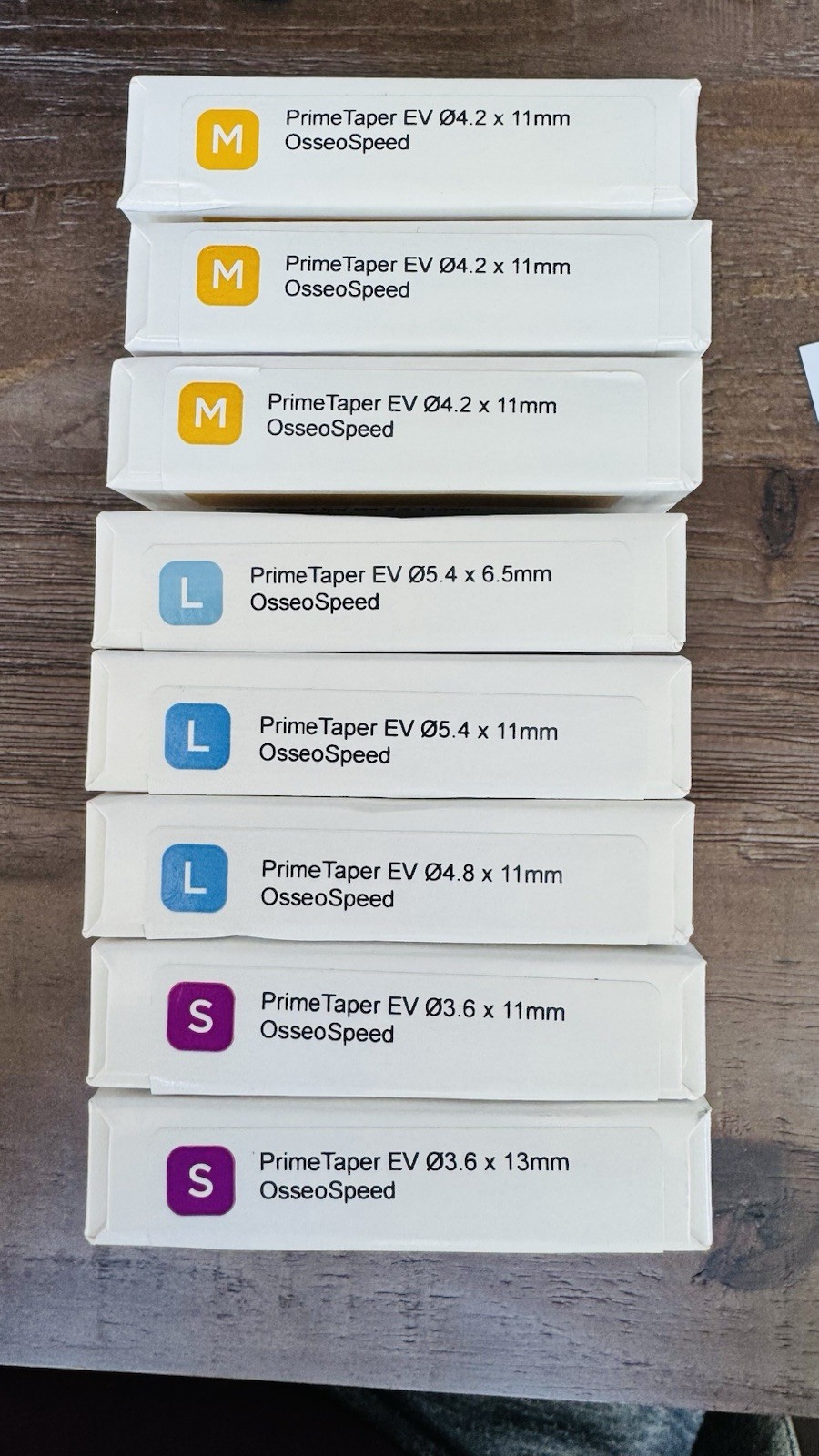Lot Of 8 DS Primetaper EV Osseospeed Dental Implants