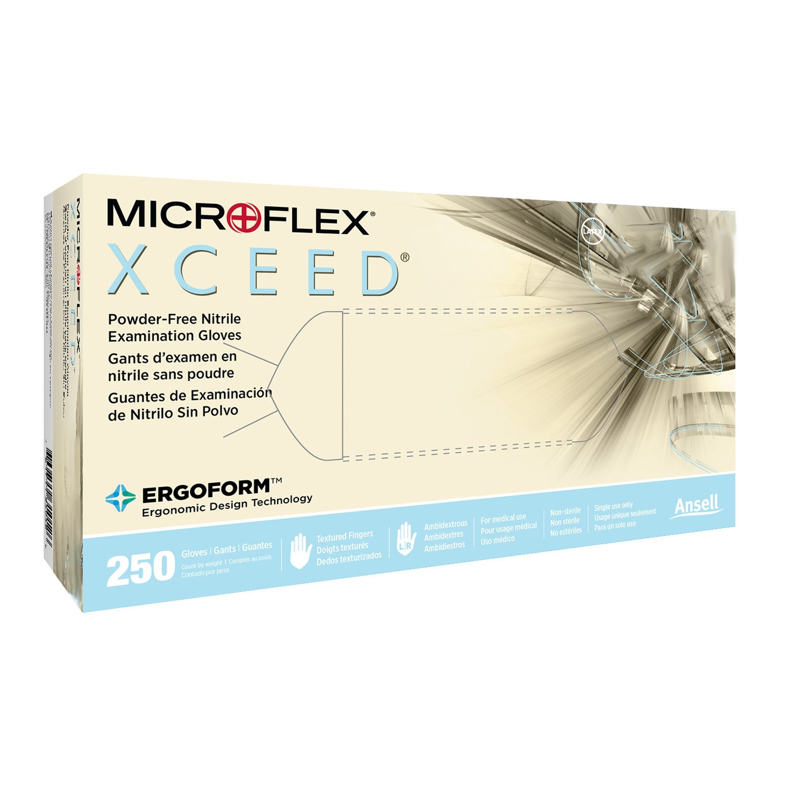 XCEED Nitrile Exam Glove Standard Cuff Length SMALL 250 per Box