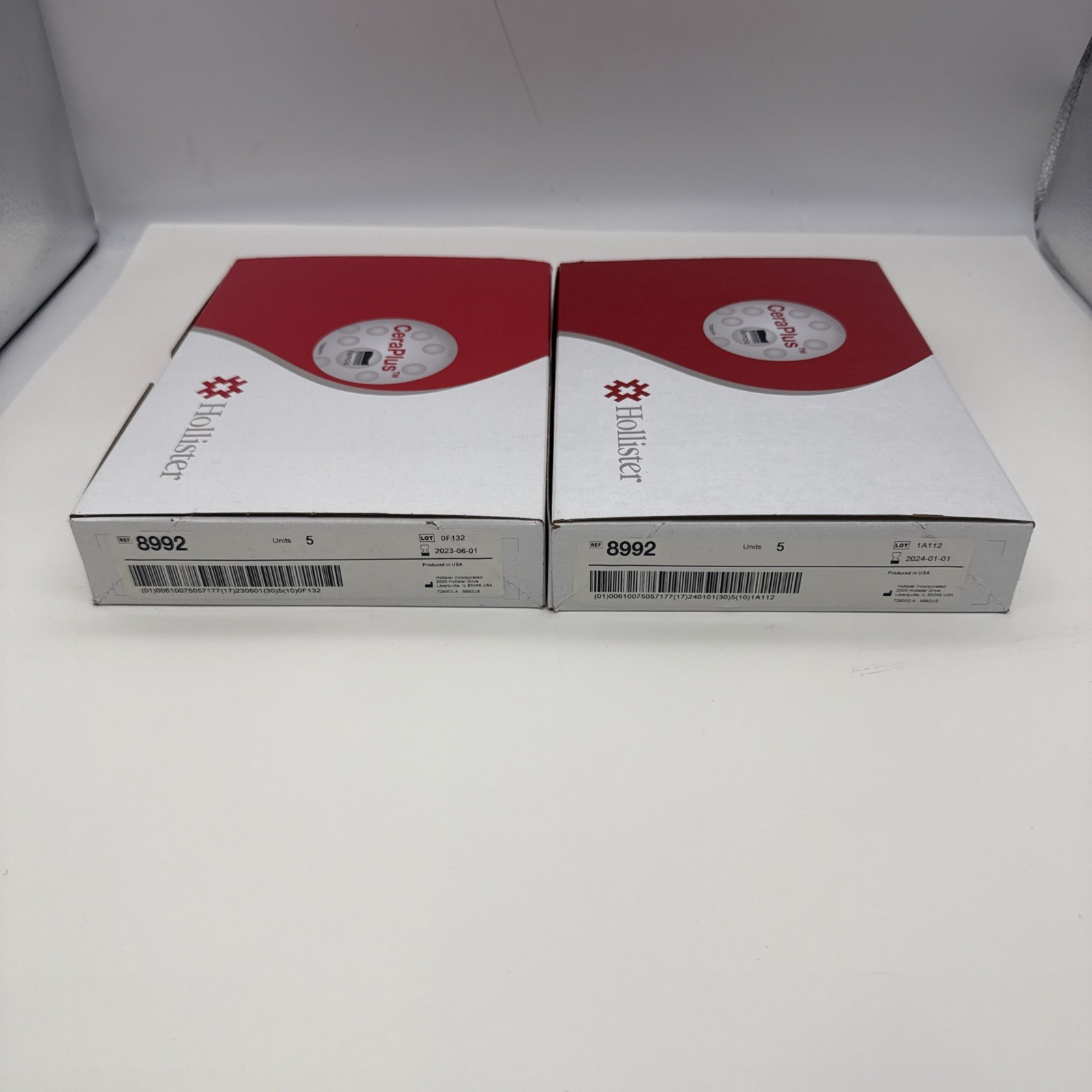 Lot (2) Premier Ostomy Pouch Drainable 1″ Stoma 12″L 1pc System 8992 Exp 2023