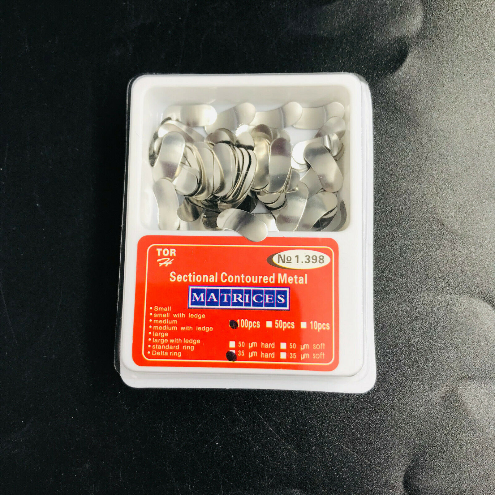 Dental Sectional Contoured Matrices Refills Matrix Bands L/M/S Upper/Lower Ring