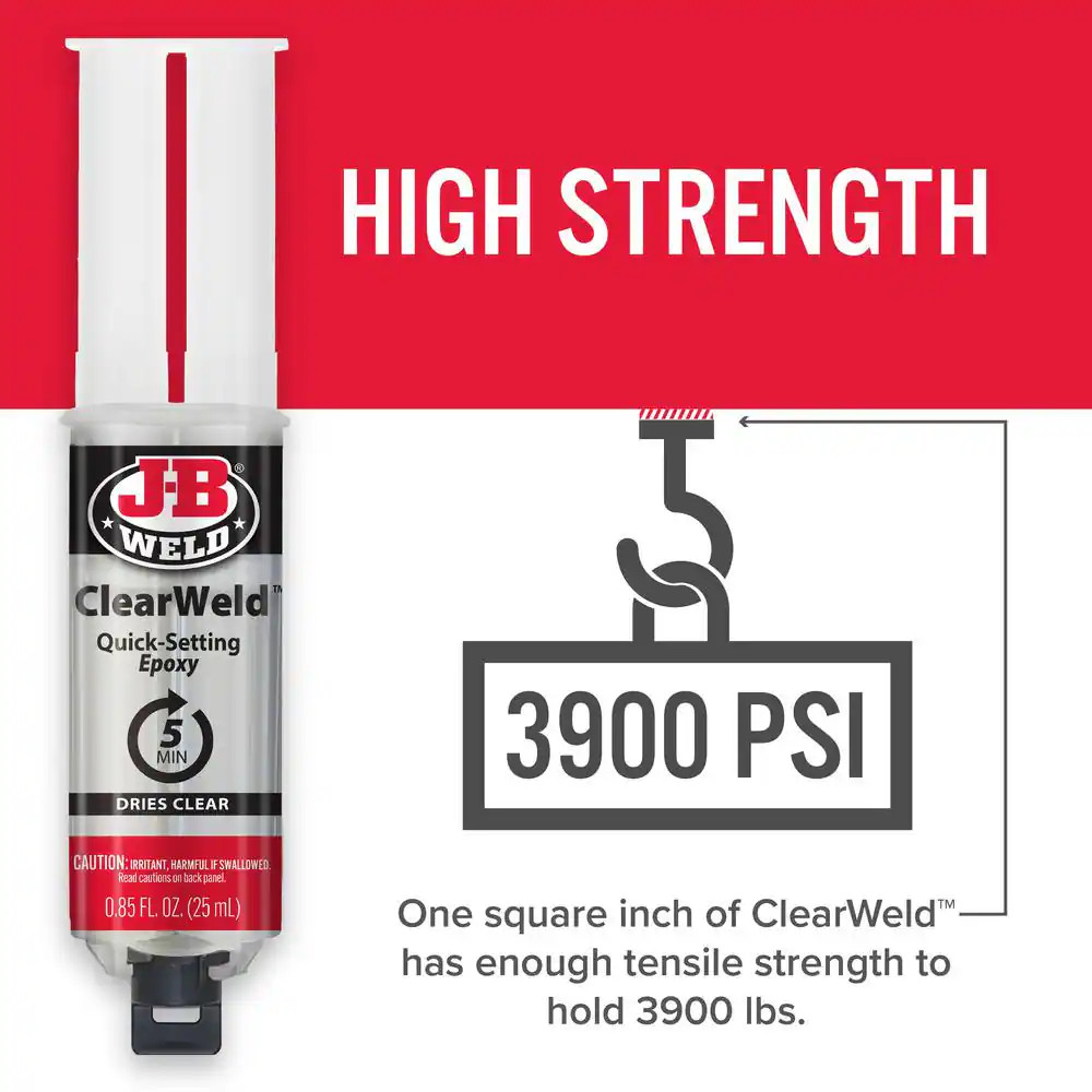 Clearweld 25 Ml Quick-Set Epoxy Syringe (Case of 6)