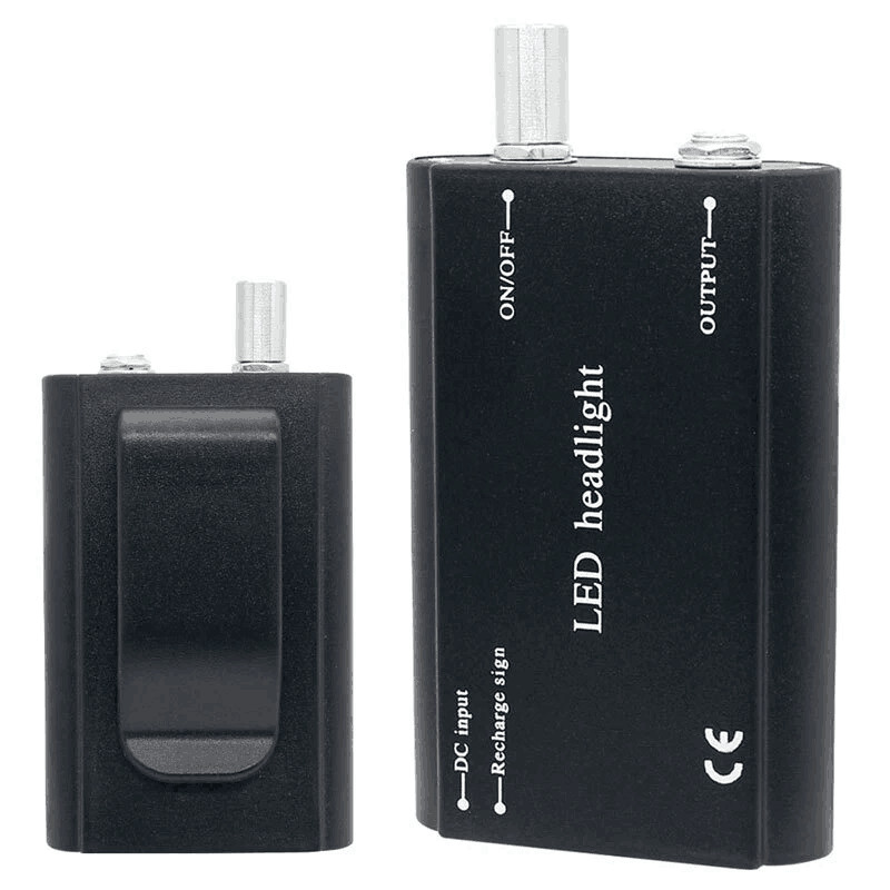 Rechargeable Battery 1800Mah with Belt Clip For Dental LED Head Light Black USA