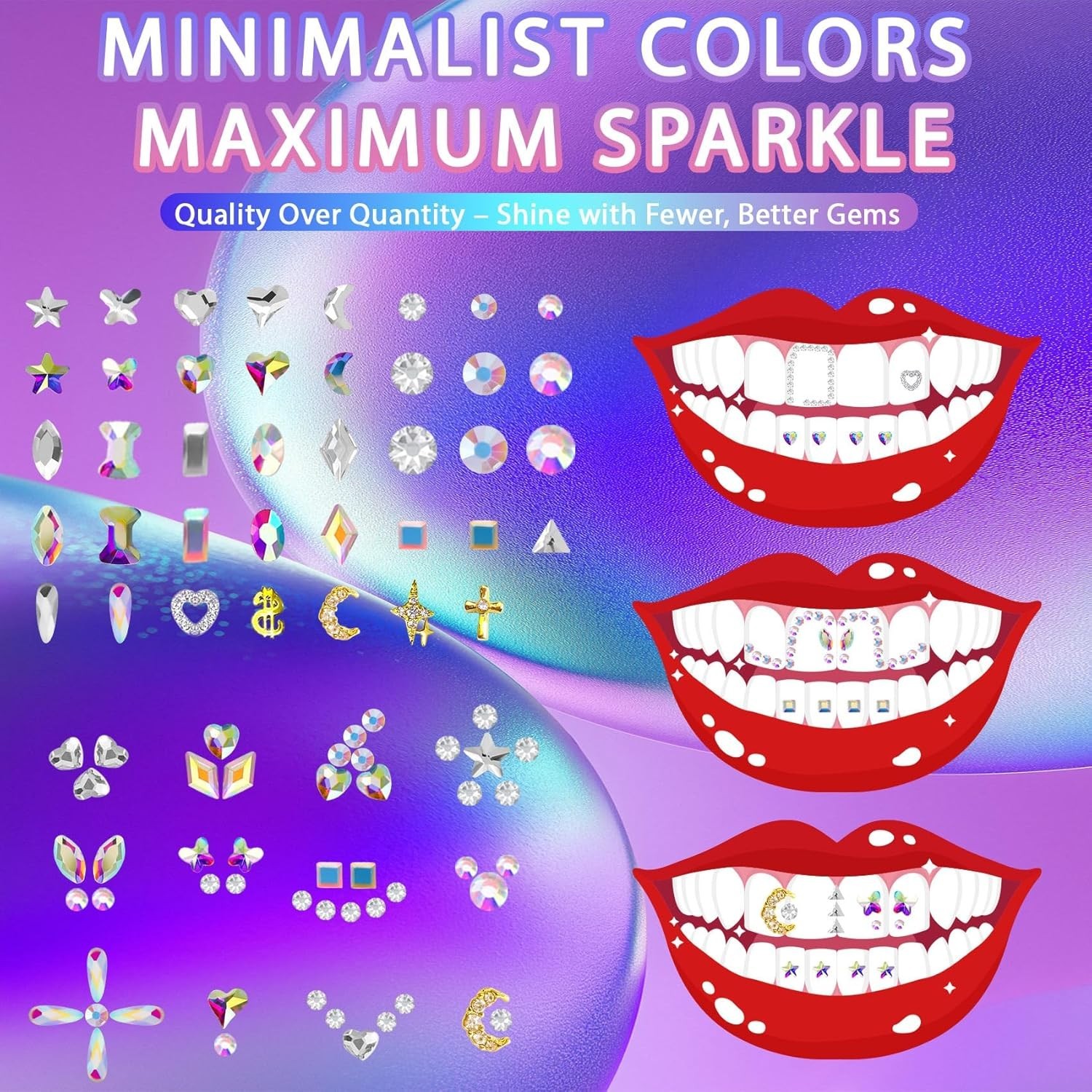 Fashionable Tooth Gem Kit – Versatile DIY Crystal Jewels for Stunning Results