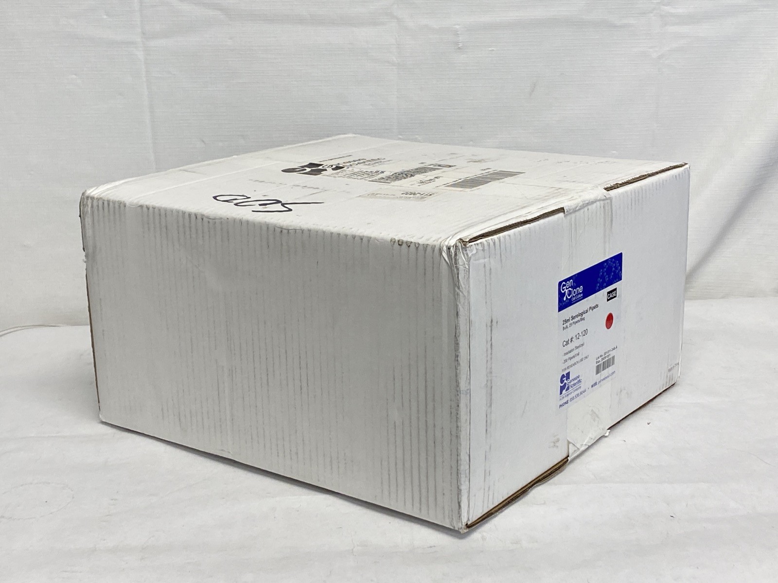 (200/Cs) GENESEE GenClone 25mL Graduated Serological Pipets Plug 25/Bag 12-120