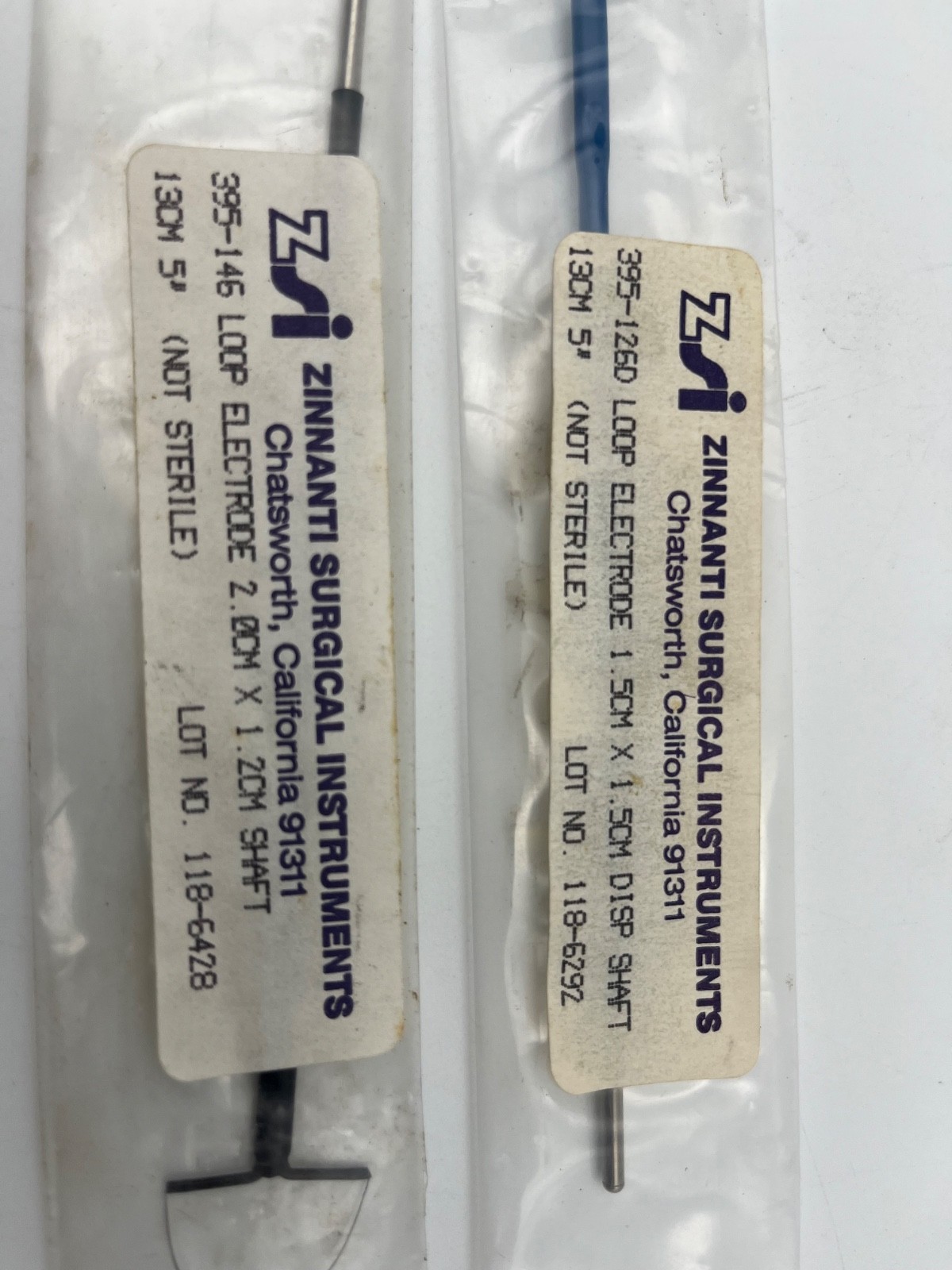 ZSI LEEP Radius Loop Electrodes LOT – 2.0cm x 1.2cm & 1.5cm x 1.5cm 5″ Shaft NOS