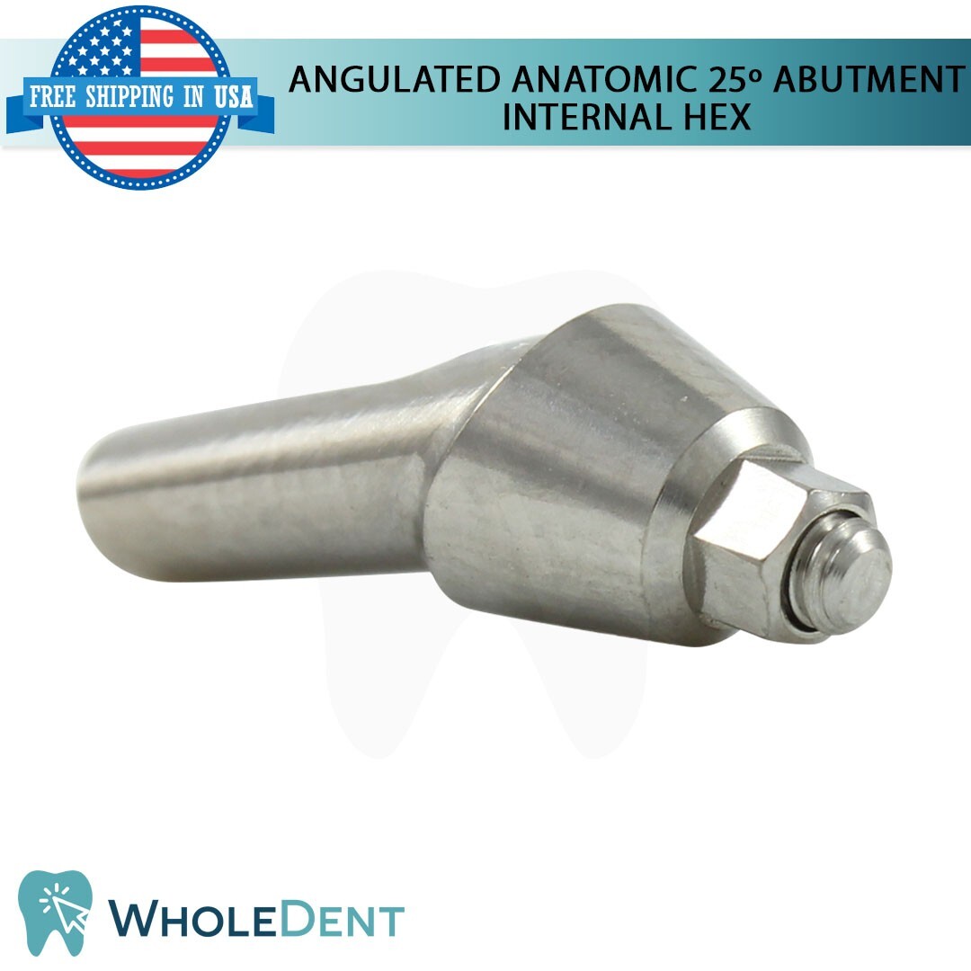 5x Angulated Anatomic Abutment 25° Ø5.4mm Int Hex 2.42mm Dental Instrument